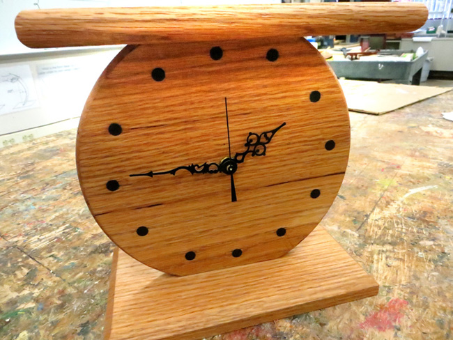 oak clock